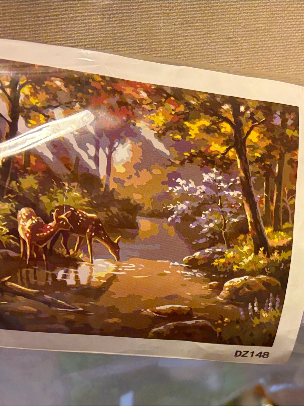 Scenic Deer Forest Wall paint by numbers